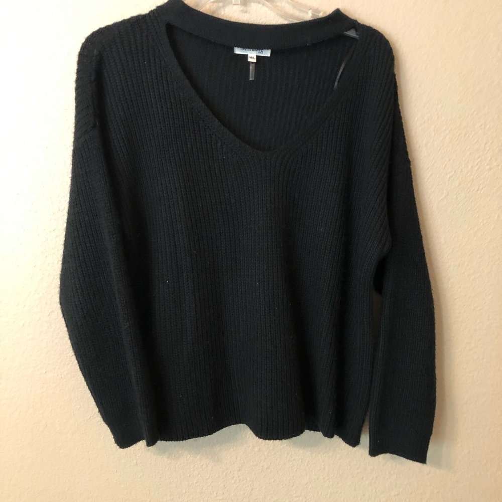 black sweater